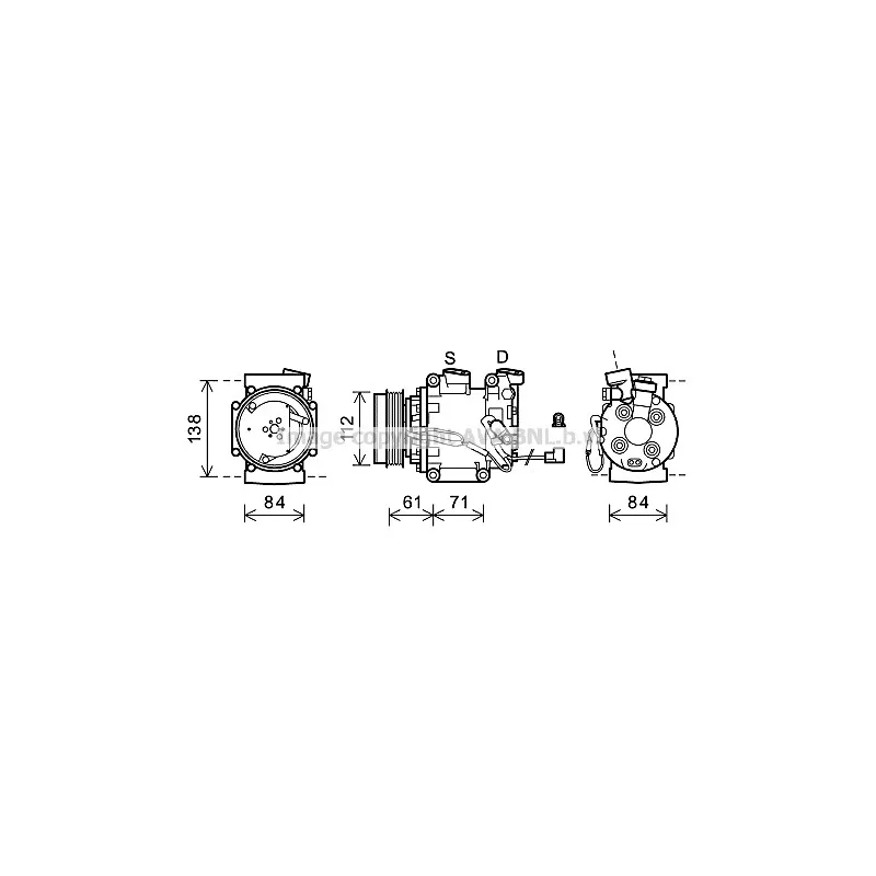 Compresseur, climatisation AVA QUALITY COOLING HDAK275