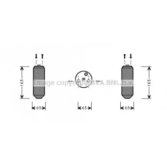 Filtre déshydratant, climatisation AVA QUALITY COOLING HDD103