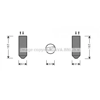 Filtre déshydratant, climatisation AVA QUALITY COOLING HDD109