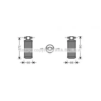 Filtre déshydratant, climatisation AVA QUALITY COOLING HDD184