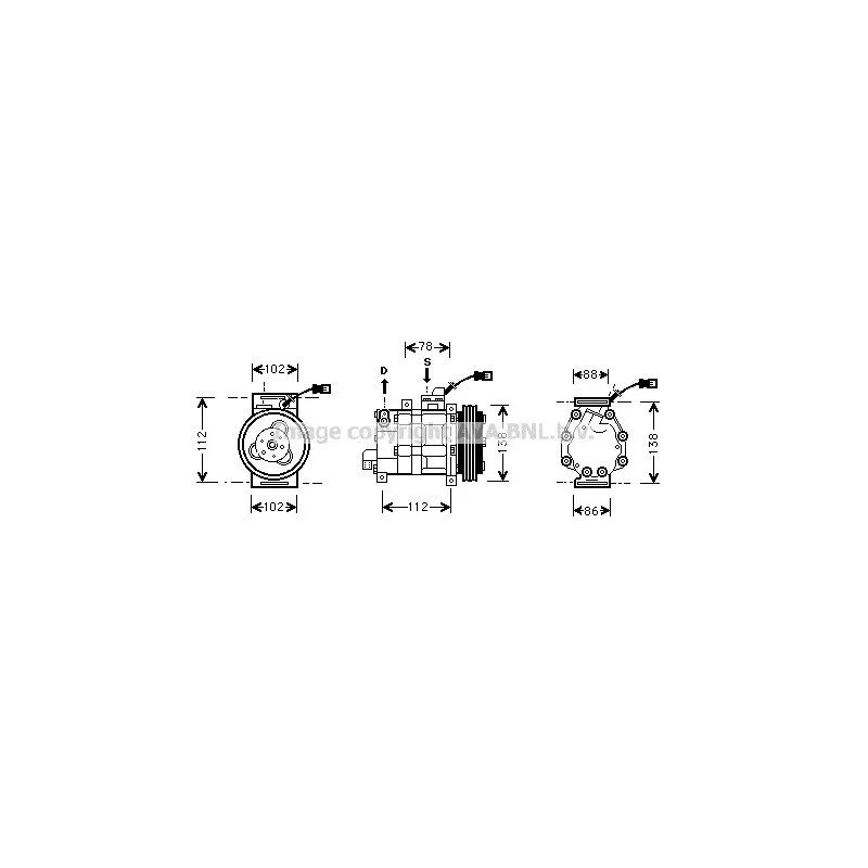 Compresseur, climatisation AVA QUALITY COOLING HDK008