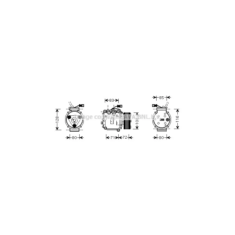 Compresseur, climatisation AVA QUALITY COOLING HDK168