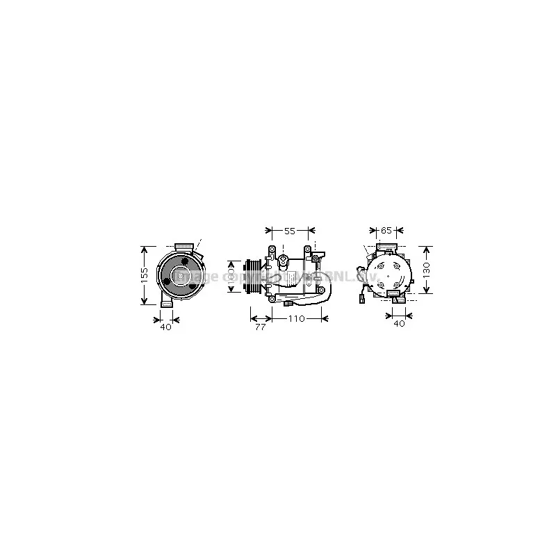 Compresseur, climatisation AVA QUALITY COOLING HDK208