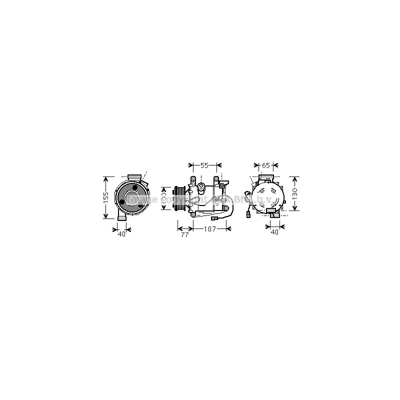 Compresseur, climatisation AVA QUALITY COOLING HDK232