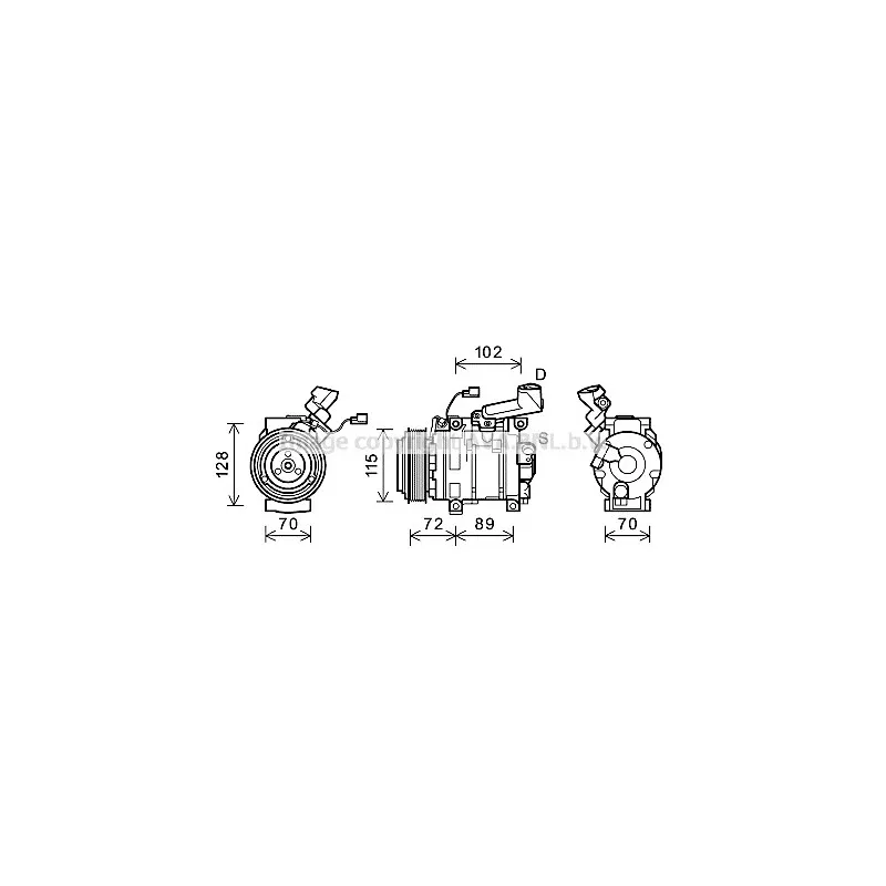 Compresseur, climatisation AVA QUALITY COOLING HDK270