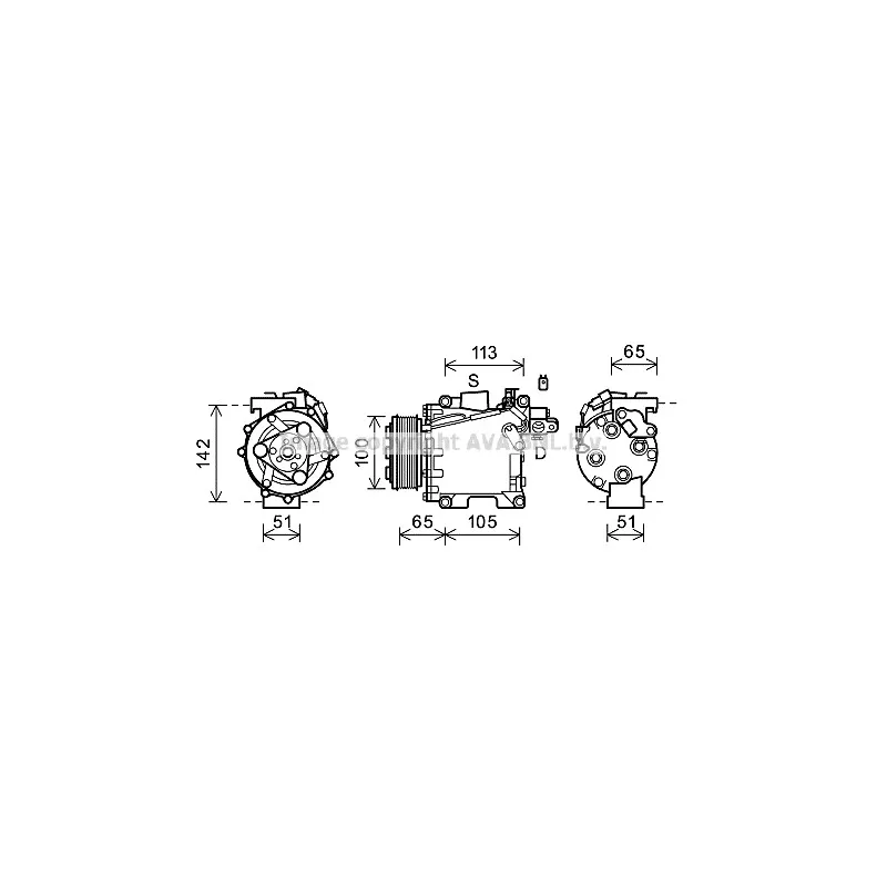 Compresseur, climatisation AVA QUALITY COOLING HDK278