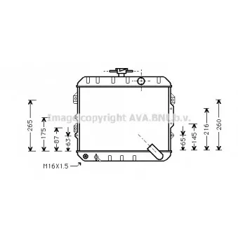 Radiateur, refroidissement du moteur AVA QUALITY COOLING HY2009