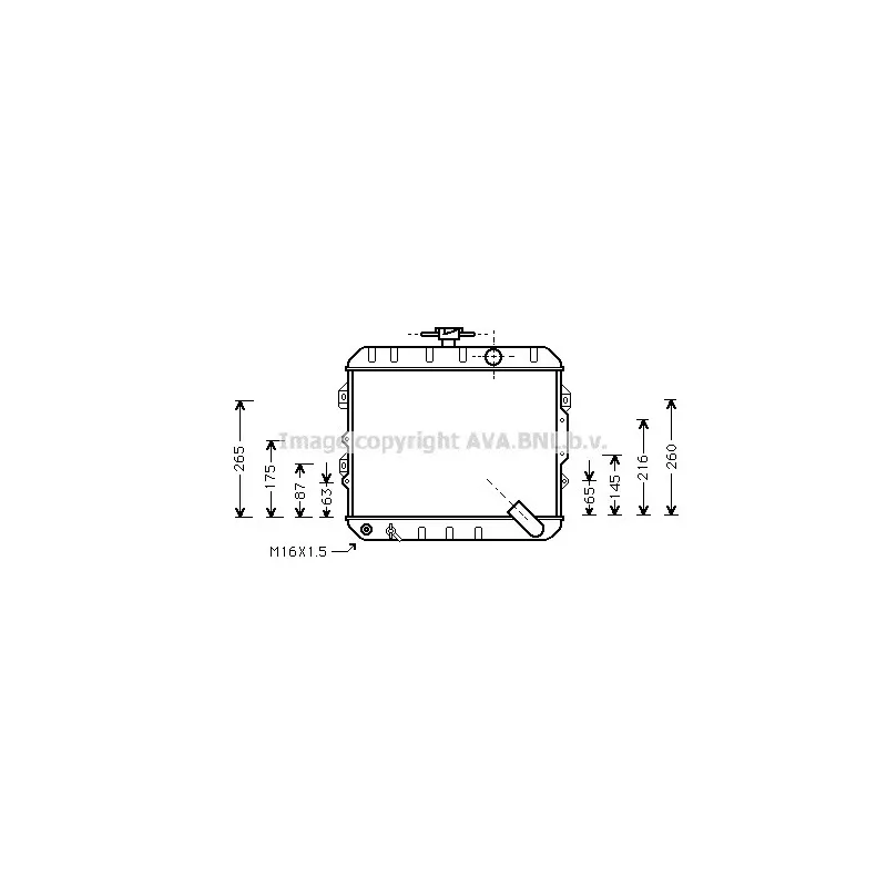 Radiateur, refroidissement du moteur AVA QUALITY COOLING HY2009