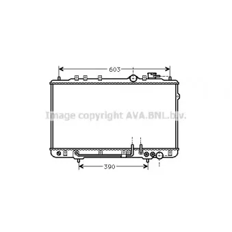 Radiateur, refroidissement du moteur AVA QUALITY COOLING HY2023