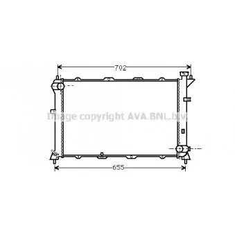 Radiateur, refroidissement du moteur AVA QUALITY COOLING HY2024