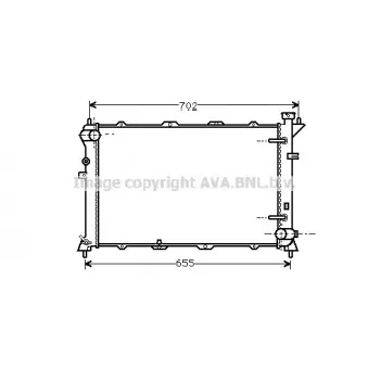 Radiateur, refroidissement du moteur AVA QUALITY COOLING HY2025