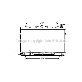 Radiateur, refroidissement du moteur AVA QUALITY COOLING HY2044