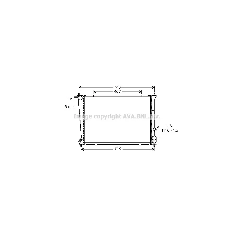 Radiateur, refroidissement du moteur AVA QUALITY COOLING HY2053