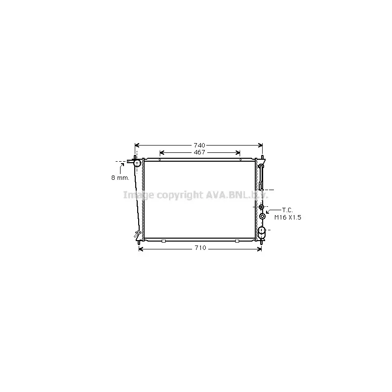 Radiateur, refroidissement du moteur AVA QUALITY COOLING HY2054