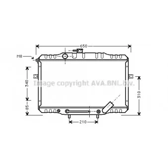 Radiateur, refroidissement du moteur AVA QUALITY COOLING HY2055