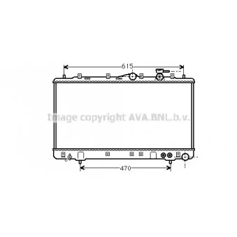 Radiateur, refroidissement du moteur AVA QUALITY COOLING HY2056