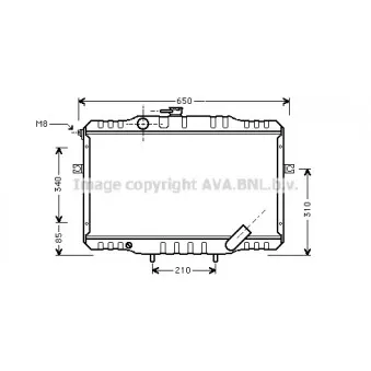 Radiateur, refroidissement du moteur AVA QUALITY COOLING HY2068
