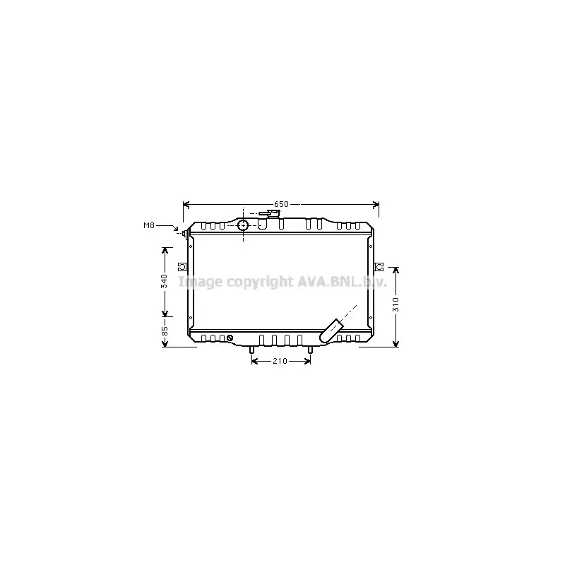 Radiateur, refroidissement du moteur AVA QUALITY COOLING HY2068