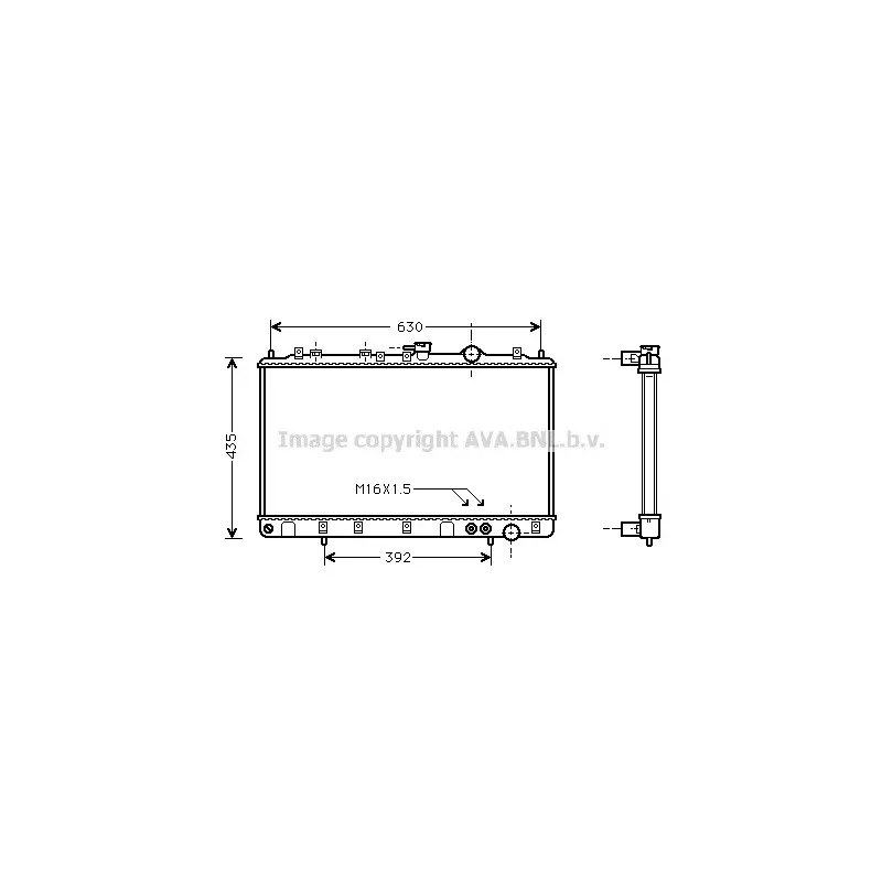 Radiateur, refroidissement du moteur AVA QUALITY COOLING HY2073