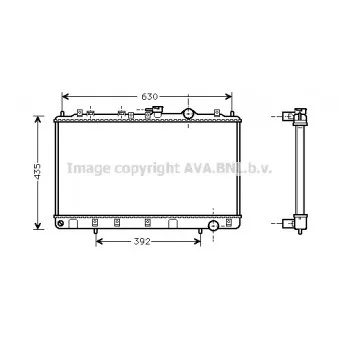 Radiateur, refroidissement du moteur AVA QUALITY COOLING HY2075
