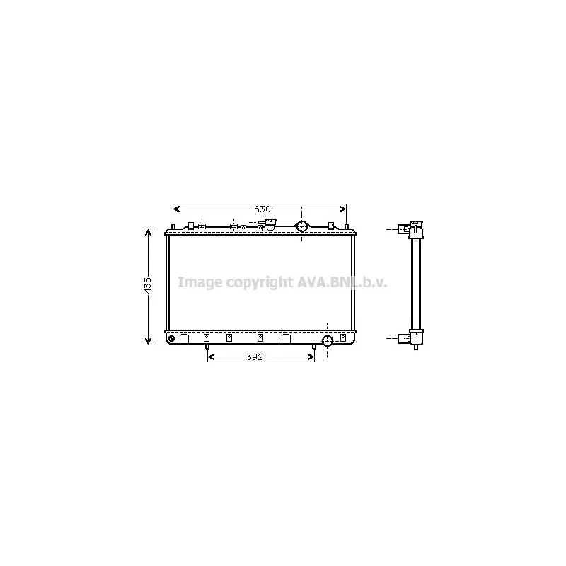 Radiateur, refroidissement du moteur AVA QUALITY COOLING HY2075