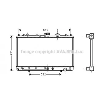 Radiateur, refroidissement du moteur AVA QUALITY COOLING HY2076