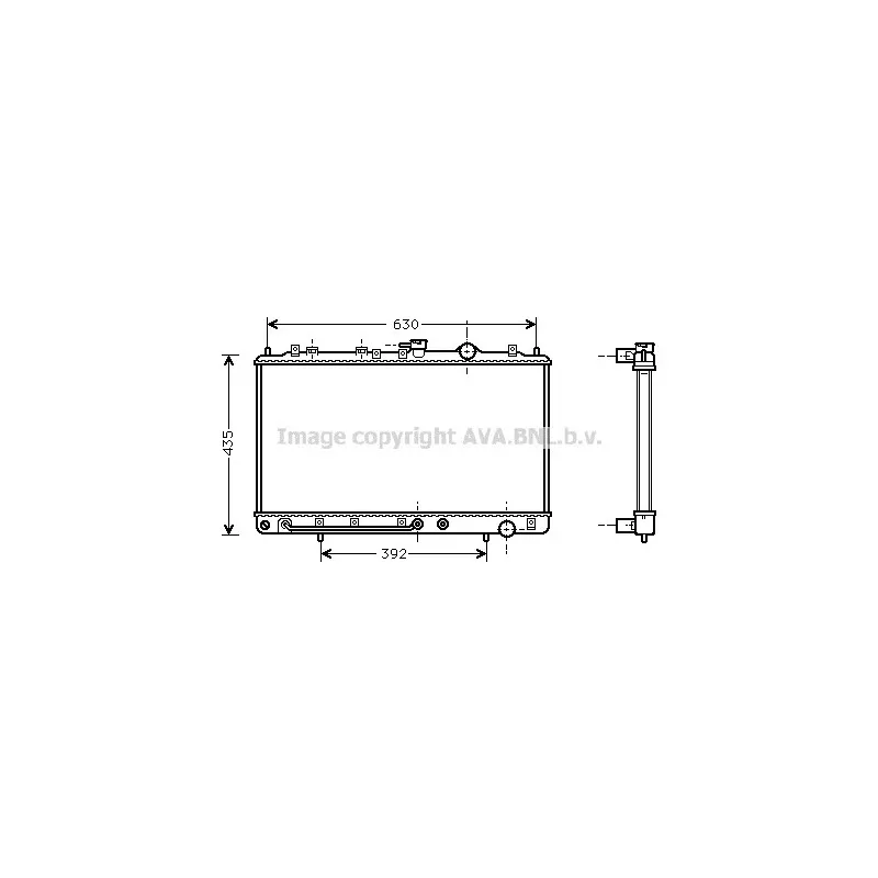 Radiateur, refroidissement du moteur AVA QUALITY COOLING HY2076