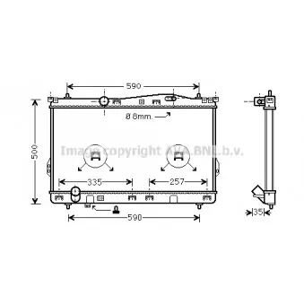 Radiateur, refroidissement du moteur AVA QUALITY COOLING HY2077