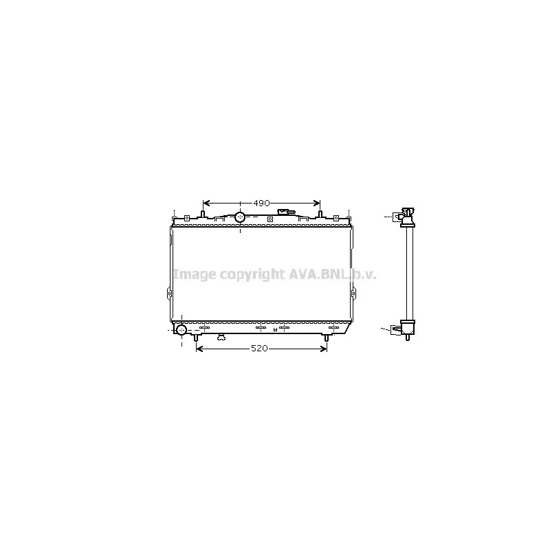 Radiateur, refroidissement du moteur AVA QUALITY COOLING HY2095