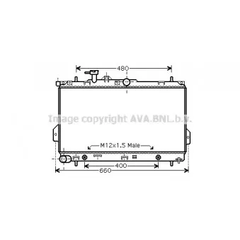 Radiateur, refroidissement du moteur AVA QUALITY COOLING HY2096