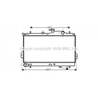 Radiateur, refroidissement du moteur AVA QUALITY COOLING HY2098