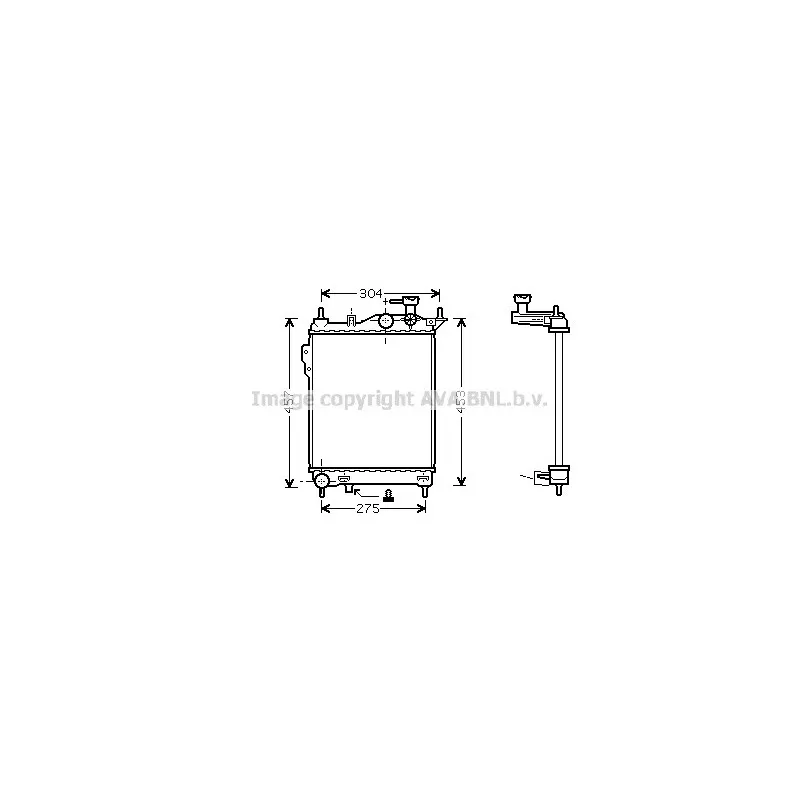 Radiateur, refroidissement du moteur AVA QUALITY COOLING HY2099