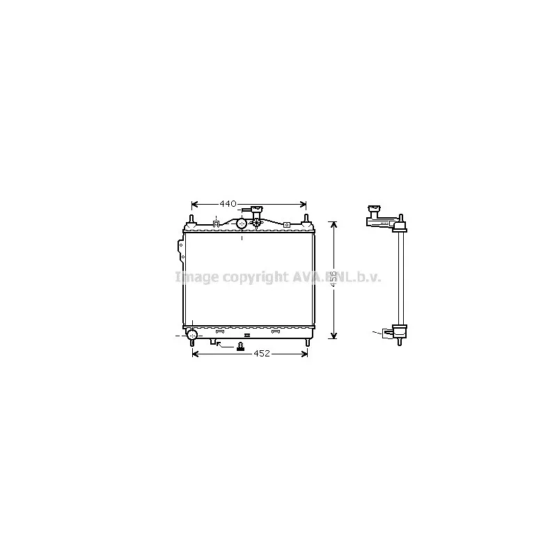 Radiateur, refroidissement du moteur AVA QUALITY COOLING HY2101