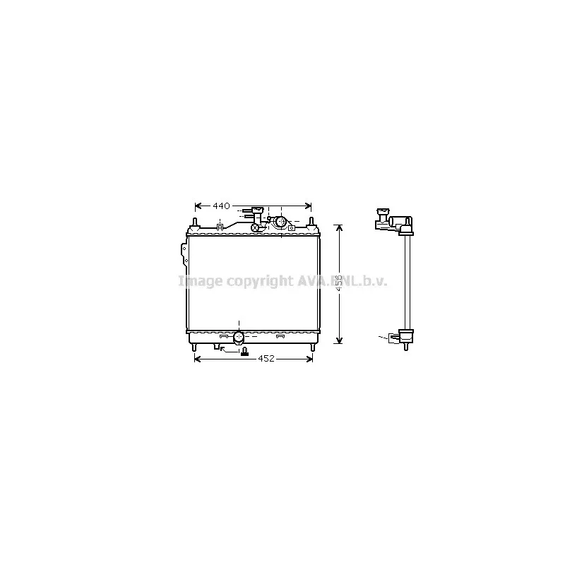 Radiateur, refroidissement du moteur AVA QUALITY COOLING HY2103