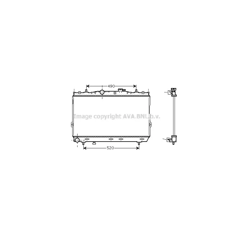 Radiateur, refroidissement du moteur AVA QUALITY COOLING HY2104