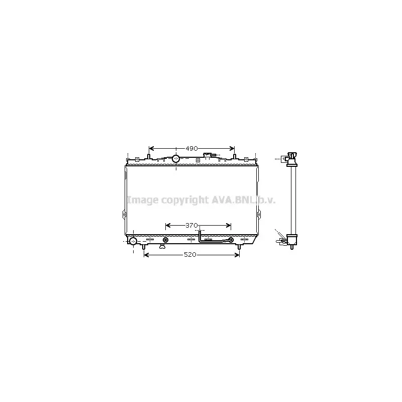 Radiateur, refroidissement du moteur AVA QUALITY COOLING HY2105