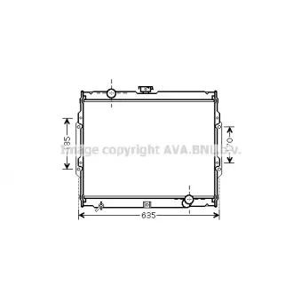 Radiateur, refroidissement du moteur AVA QUALITY COOLING HY2108
