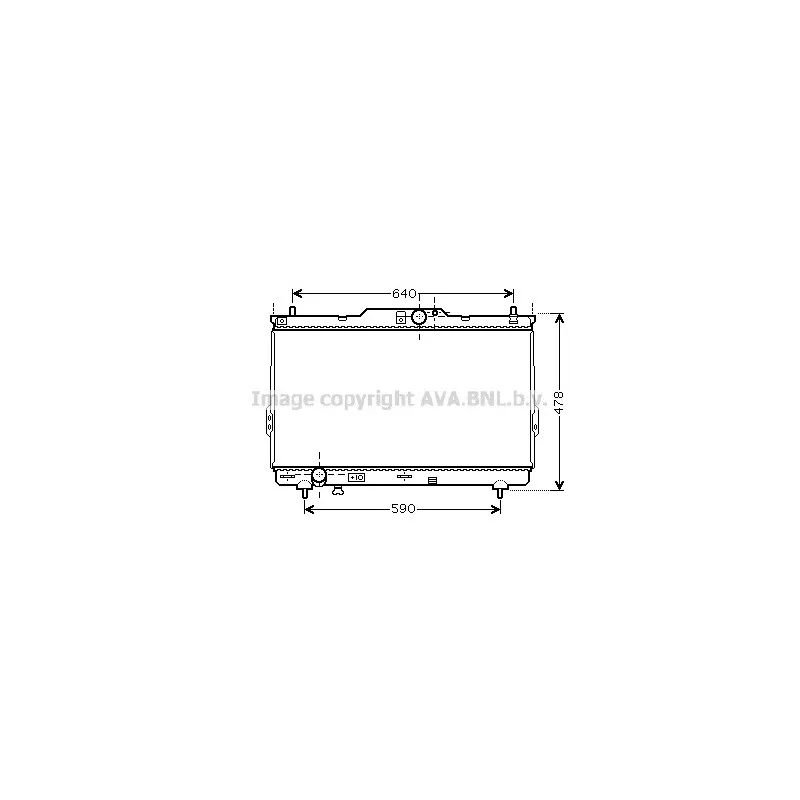 Radiateur, refroidissement du moteur AVA QUALITY COOLING HY2113
