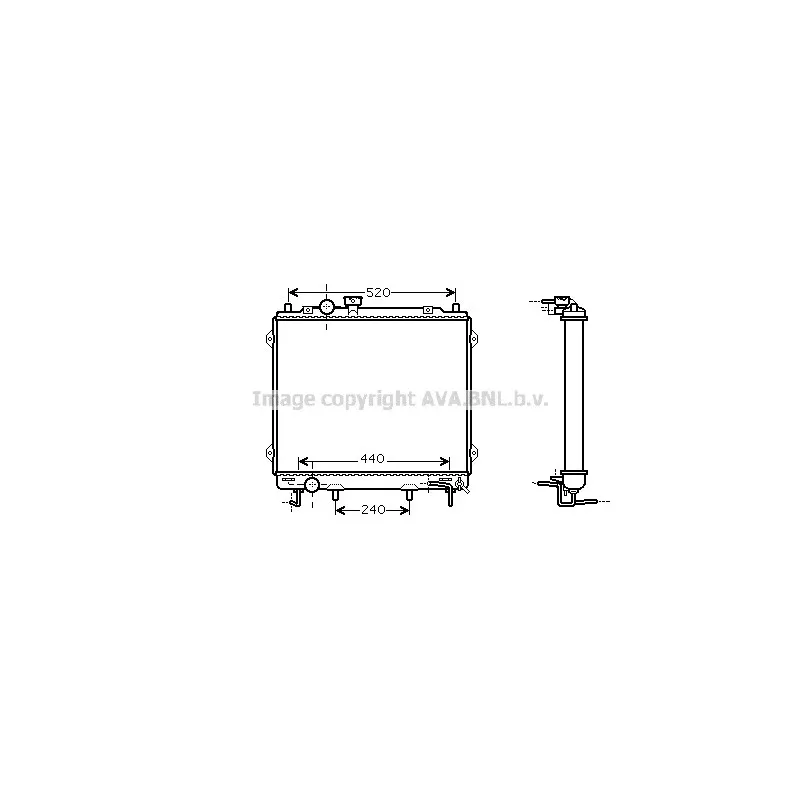 Radiateur, refroidissement du moteur AVA QUALITY COOLING HY2115
