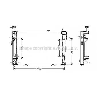 Radiateur, refroidissement du moteur AVA QUALITY COOLING HY2130
