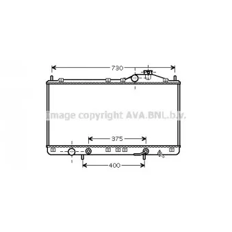Radiateur, refroidissement du moteur AVA QUALITY COOLING HY2131