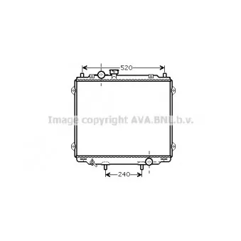 Radiateur, refroidissement du moteur AVA QUALITY COOLING HY2145