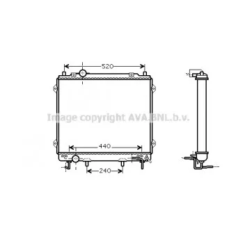 Radiateur, refroidissement du moteur AVA QUALITY COOLING HY2146