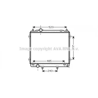 Radiateur, refroidissement du moteur AVA QUALITY COOLING HY2163
