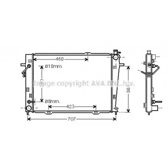 Radiateur, refroidissement du moteur AVA QUALITY COOLING HY2167
