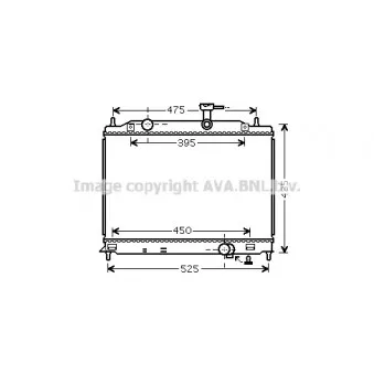 Radiateur, refroidissement du moteur AVA QUALITY COOLING HY2170