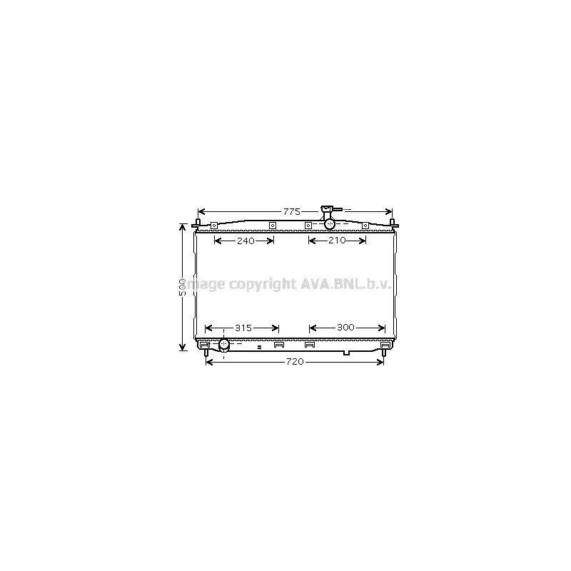 Radiateur, refroidissement du moteur AVA QUALITY COOLING HY2173