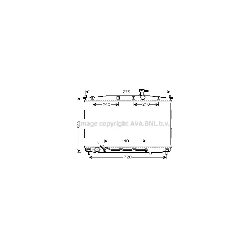 Radiateur, refroidissement du moteur AVA QUALITY COOLING HY2174