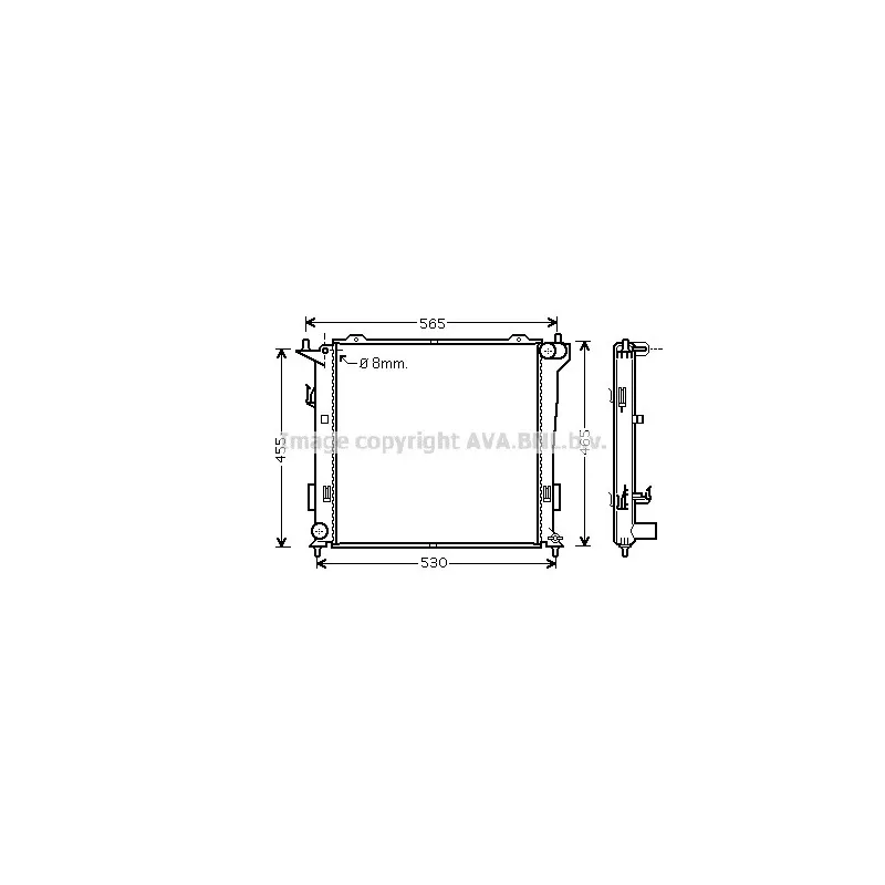 Radiateur, refroidissement du moteur AVA QUALITY COOLING HY2181