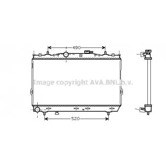 Radiateur, refroidissement du moteur AVA QUALITY COOLING HY2185